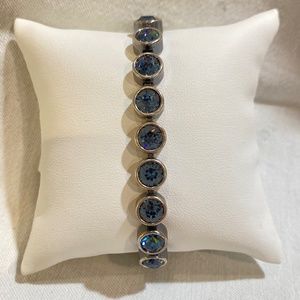Touchstone Crystal, Vintage Denim Blue Ice Bracelet, Original Box with Sleeve